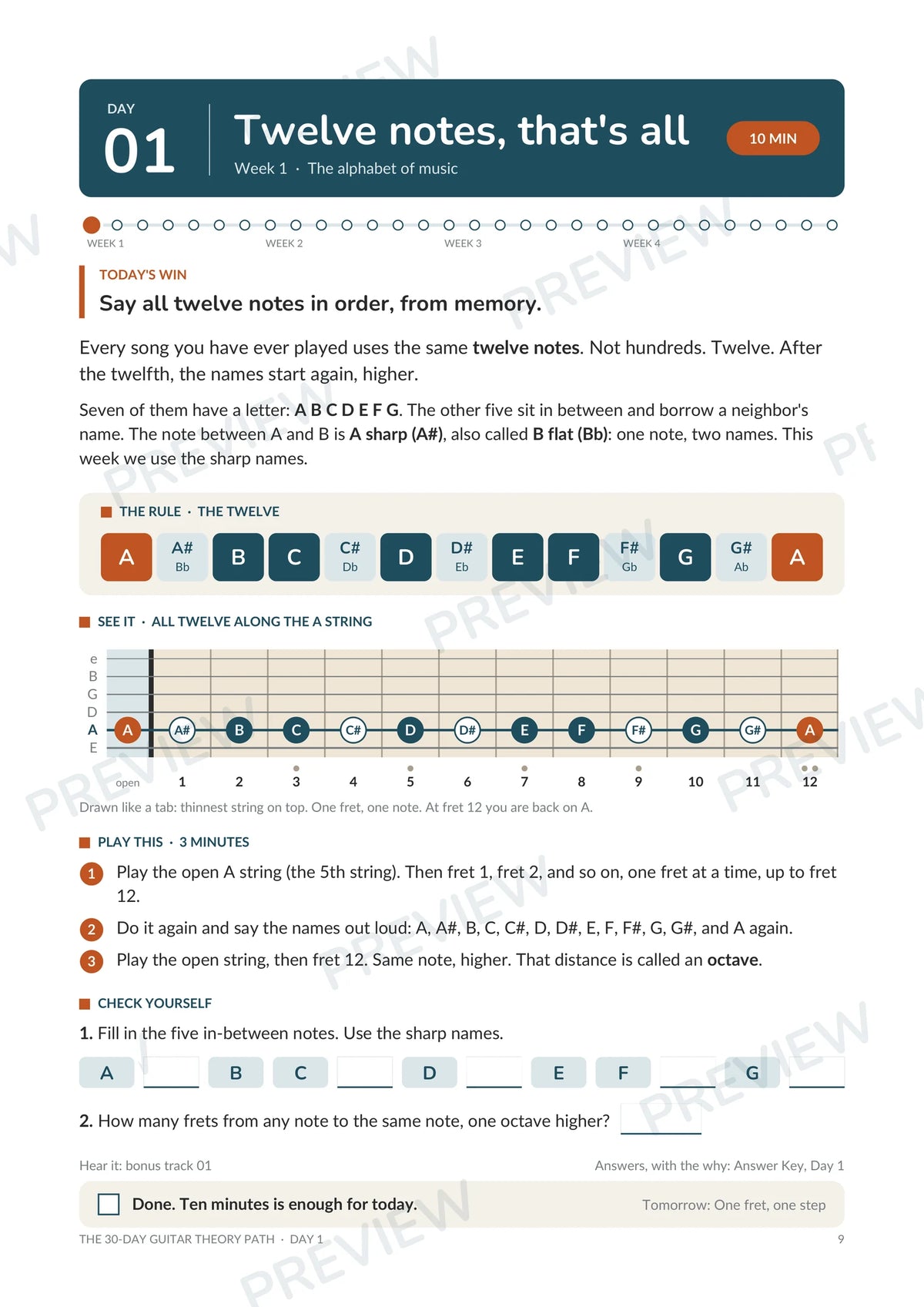 The 30-Day Guitar Theory Path