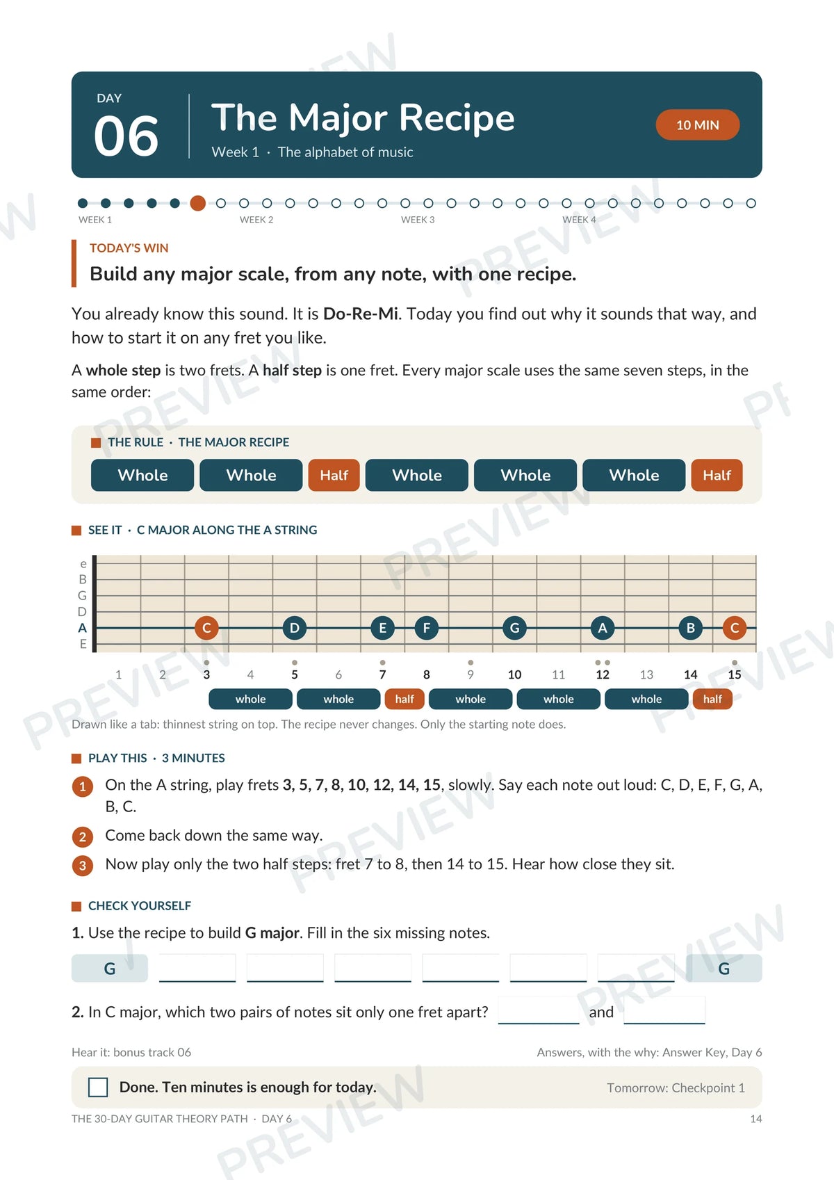 The 30-Day Guitar Theory Path